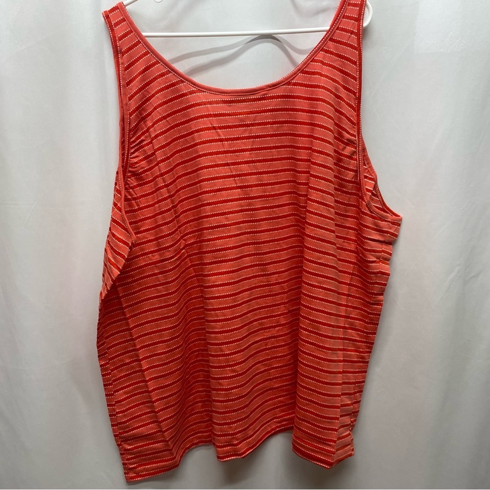 Sonoma Womens 5x coral striped plus size tank top shirt new with tags - Picture 4 of 7